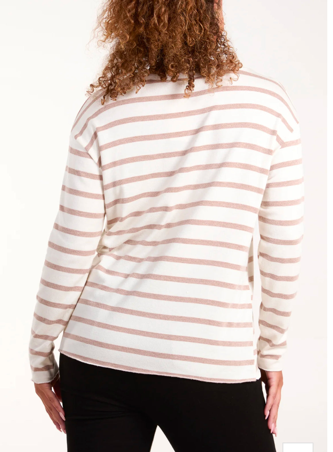 Striped long sleeve top