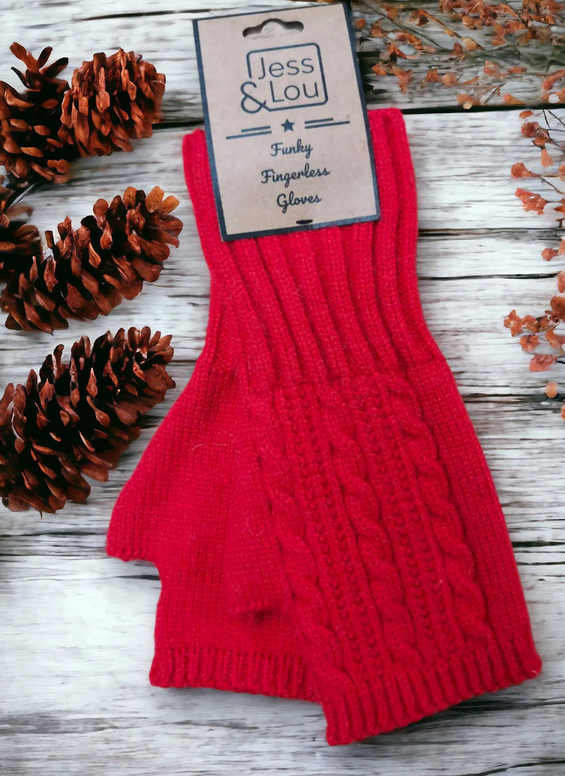 Cable knit fingerless gloves and wrist warmers
