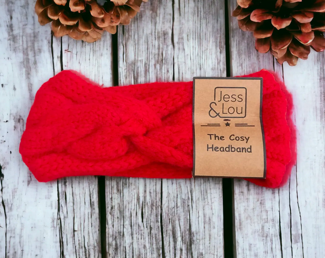 Cosy cable, knot front headband