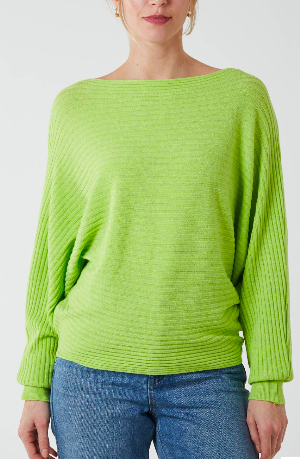 Ribbed batwing jumper