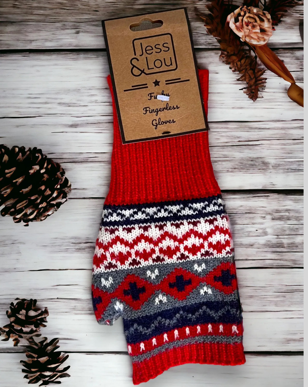 Nordic fingerless glove/wrist warmer