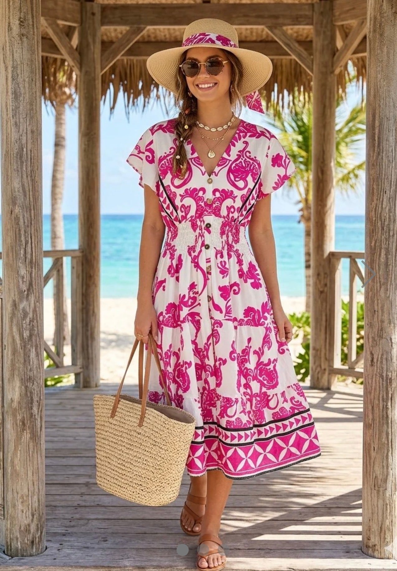 V-neck summer dress