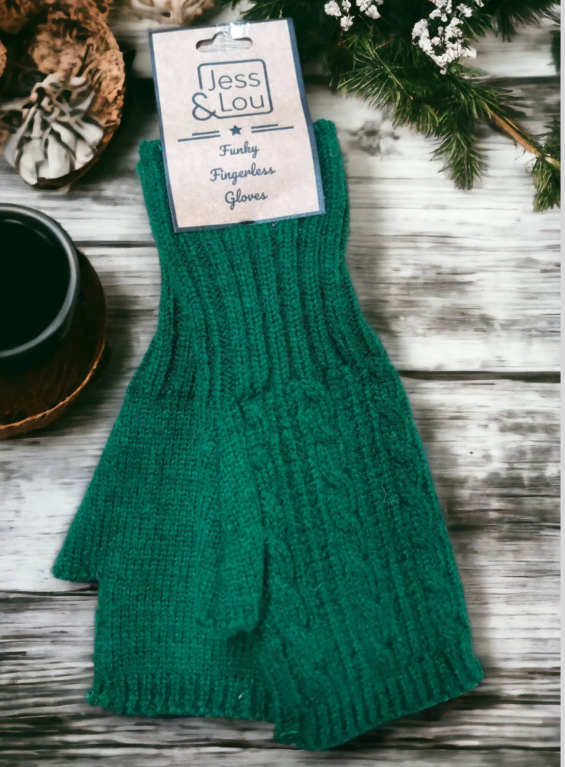 Cable knit fingerless gloves and wrist warmers