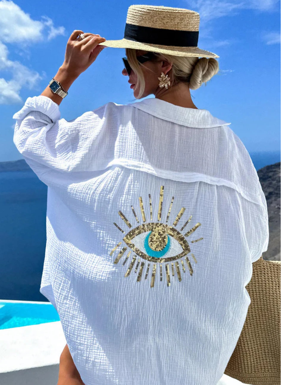 Maxine sequin eye shirt
