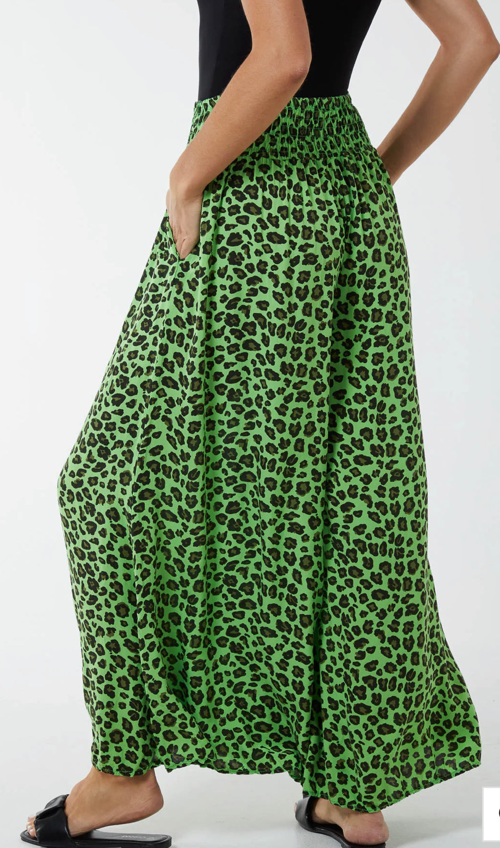 Leopard wide hotsell leg trousers