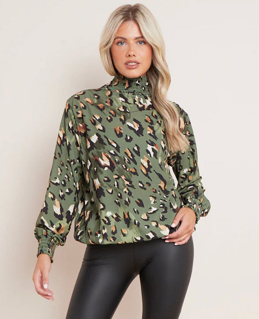 Andrea leopard print blouse