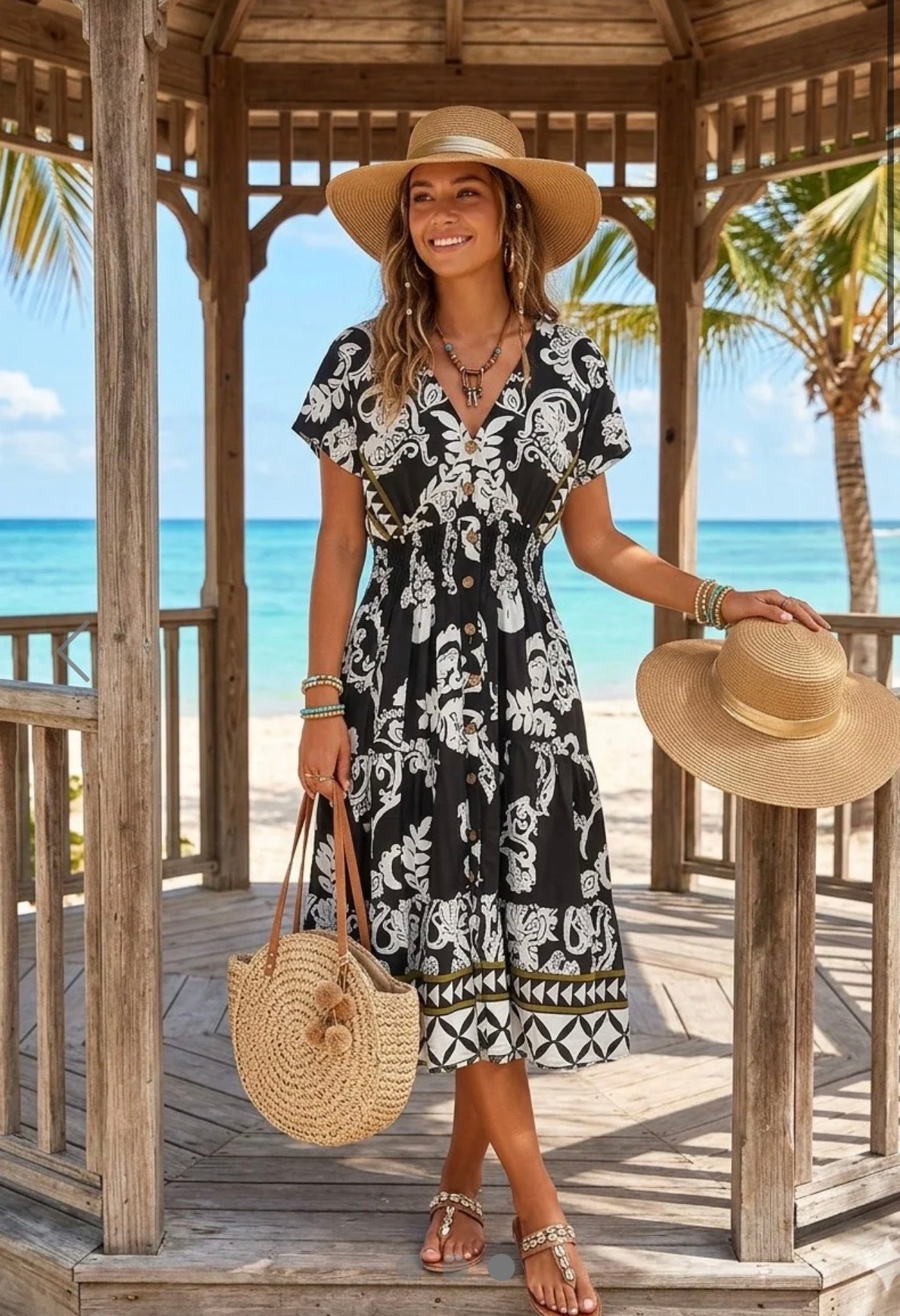 V-neck summer dress