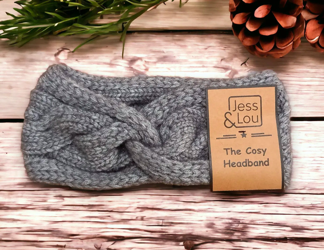 Cosy cable, knot front headband