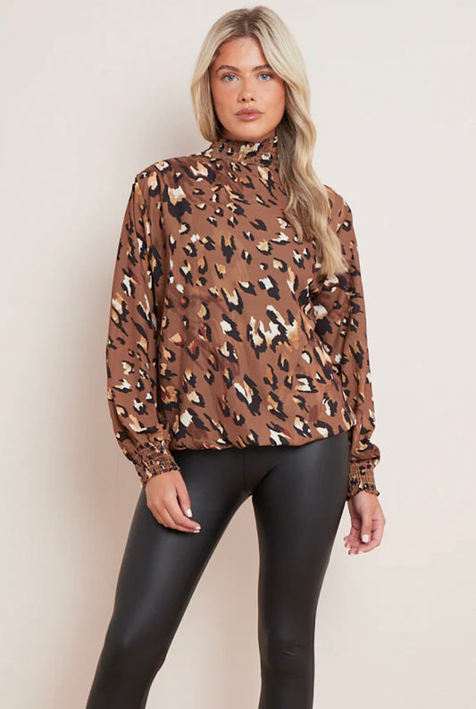 Andrea leopard print blouse