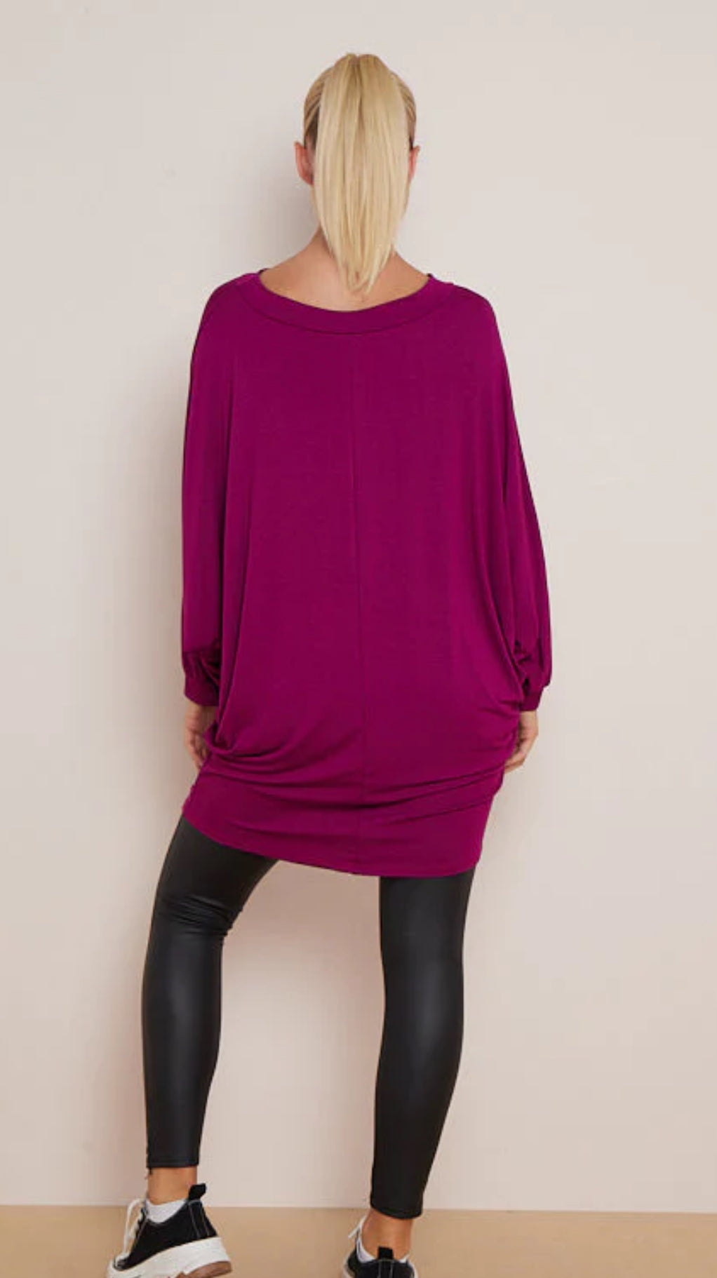 Balloon sleeve oversized tee