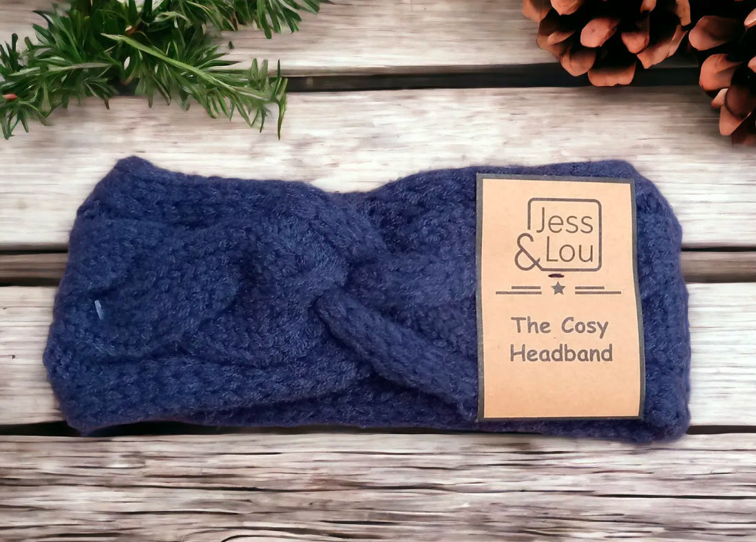 Cosy cable, knot front headband