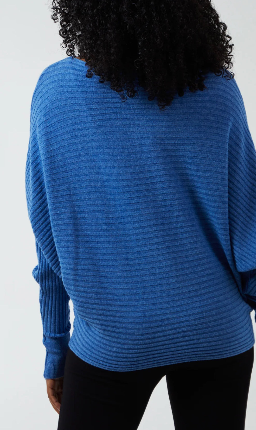 Ribbed batwing jumper