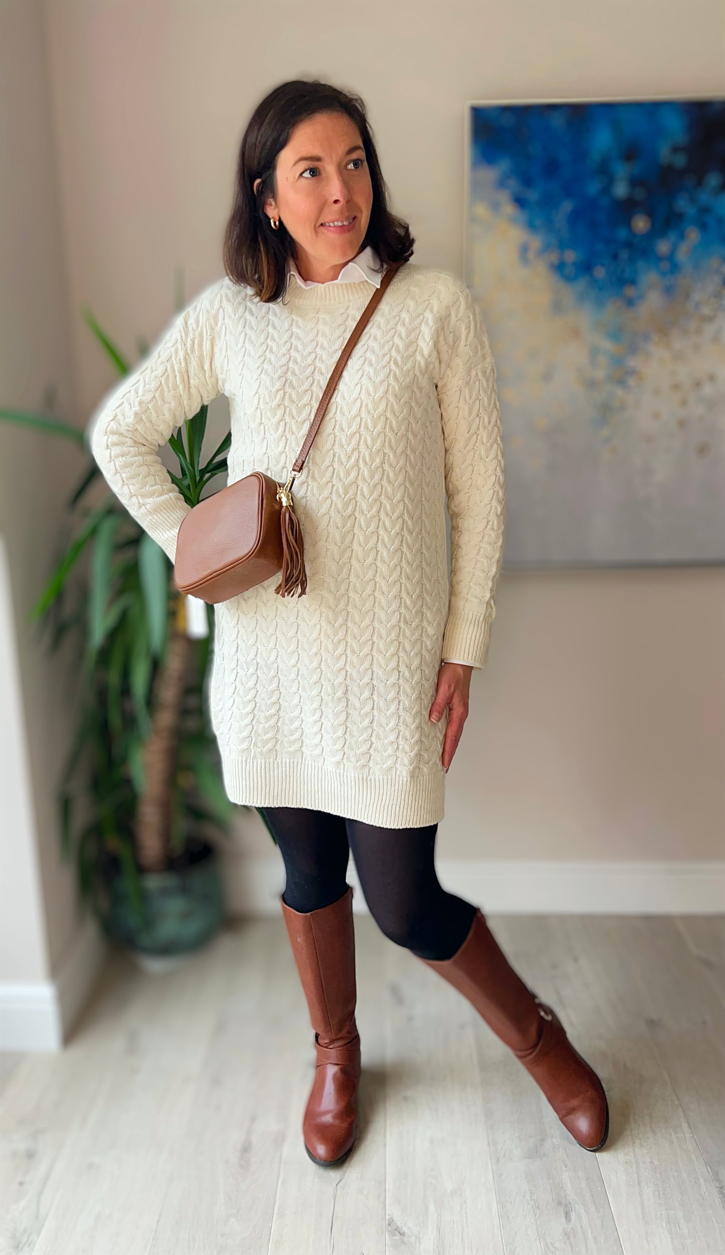 Knit midi dress