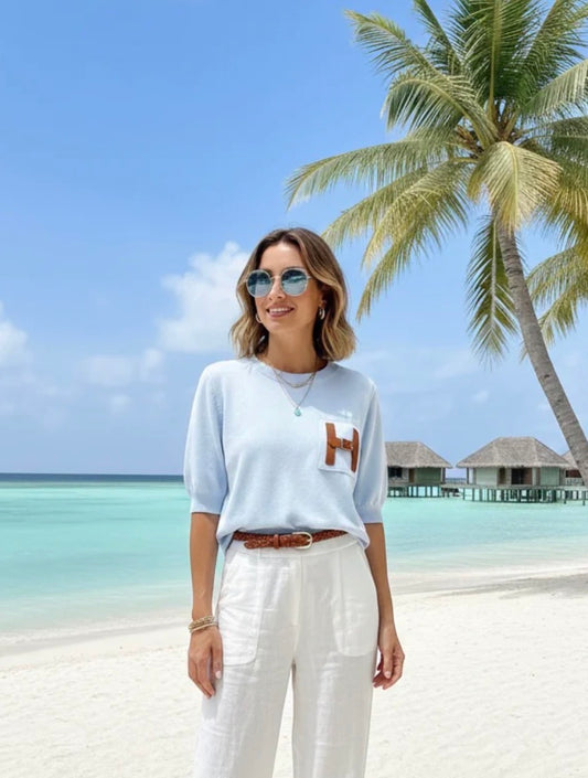 H logo short sleeve Spring jumper