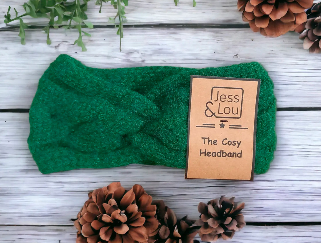 Cosy cable, knot front headband