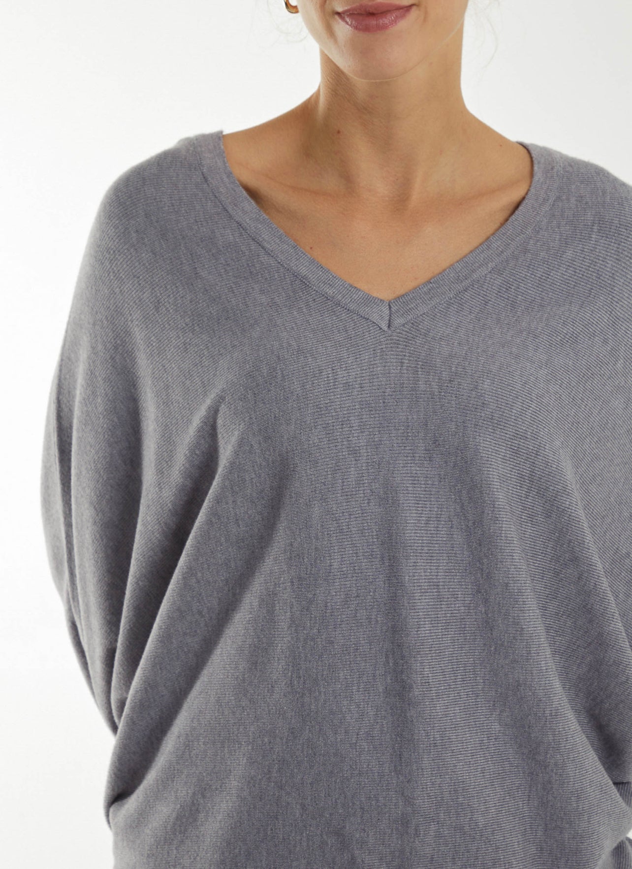 Relaxed fit batwing jumper