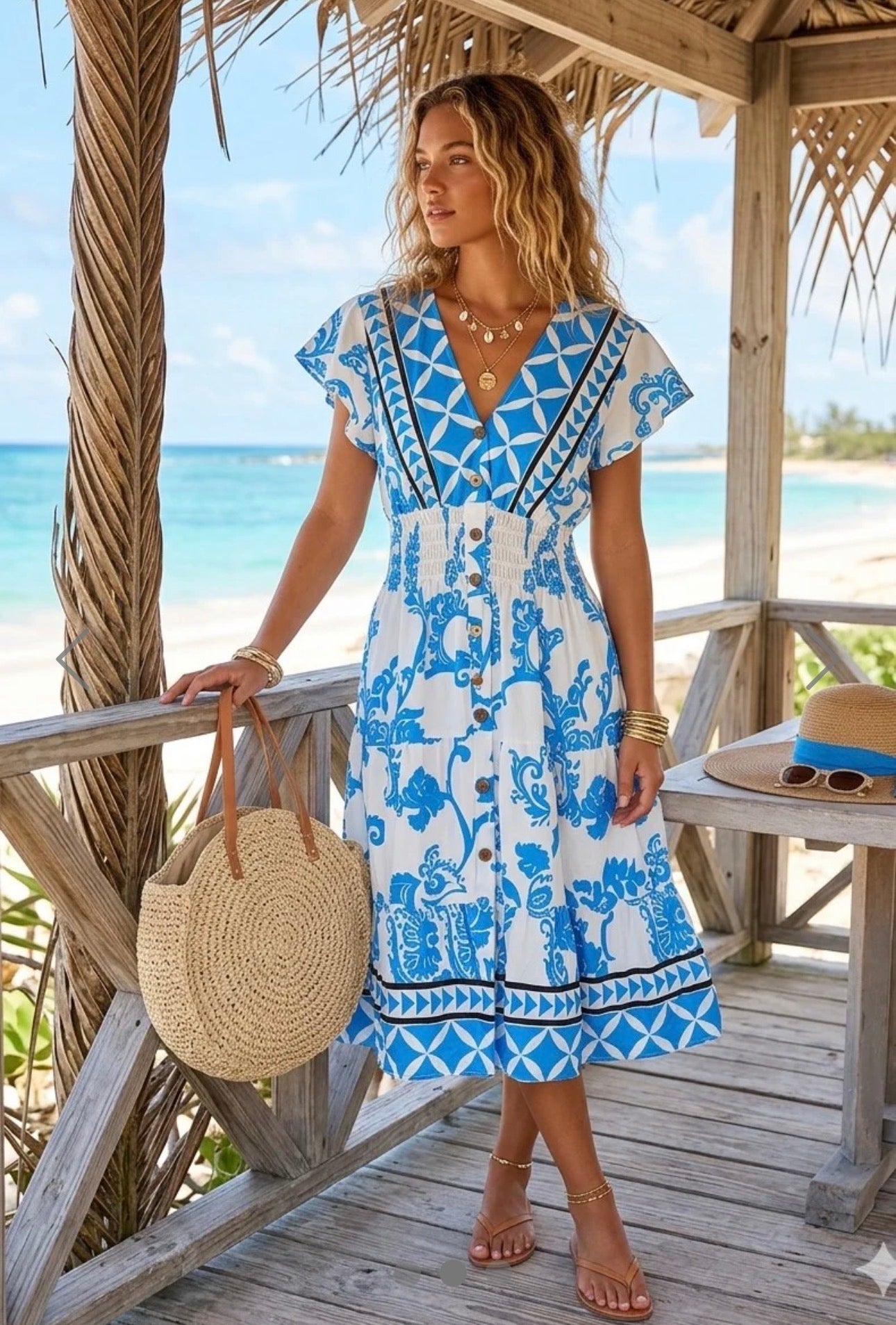 V-neck summer dress