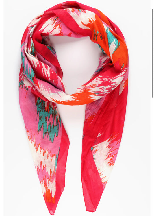 Abstract print scarf