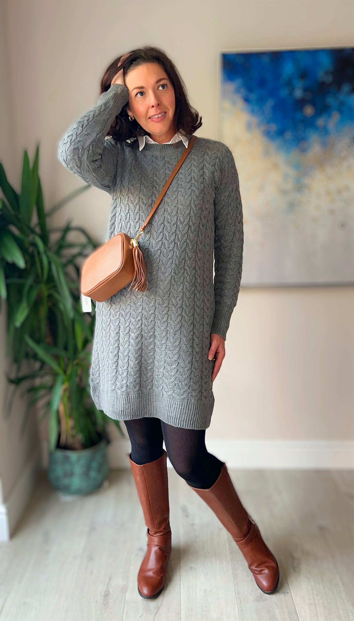 Knit midi dress