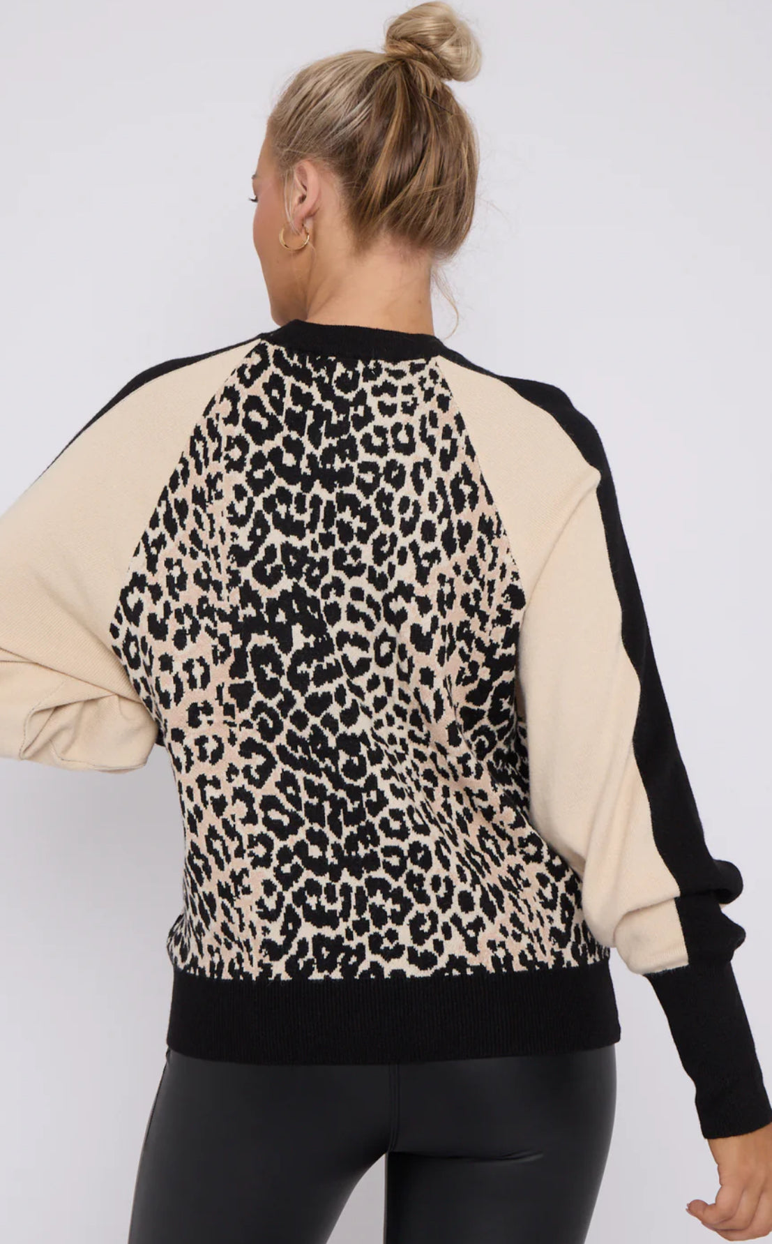 Leopard detail jumper