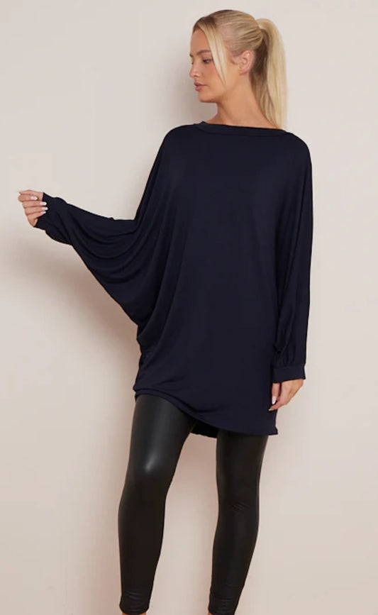 Balloon sleeve oversized tee