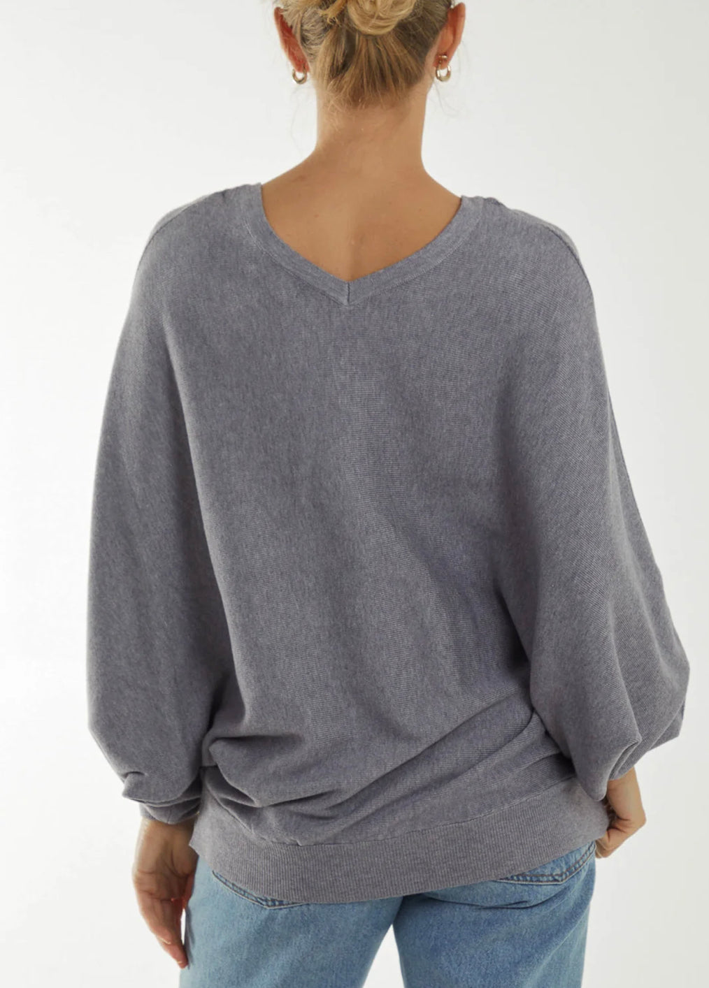 Relaxed fit batwing jumper