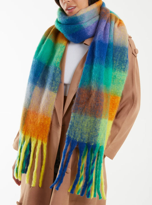 Tartan tassel comfy scarf