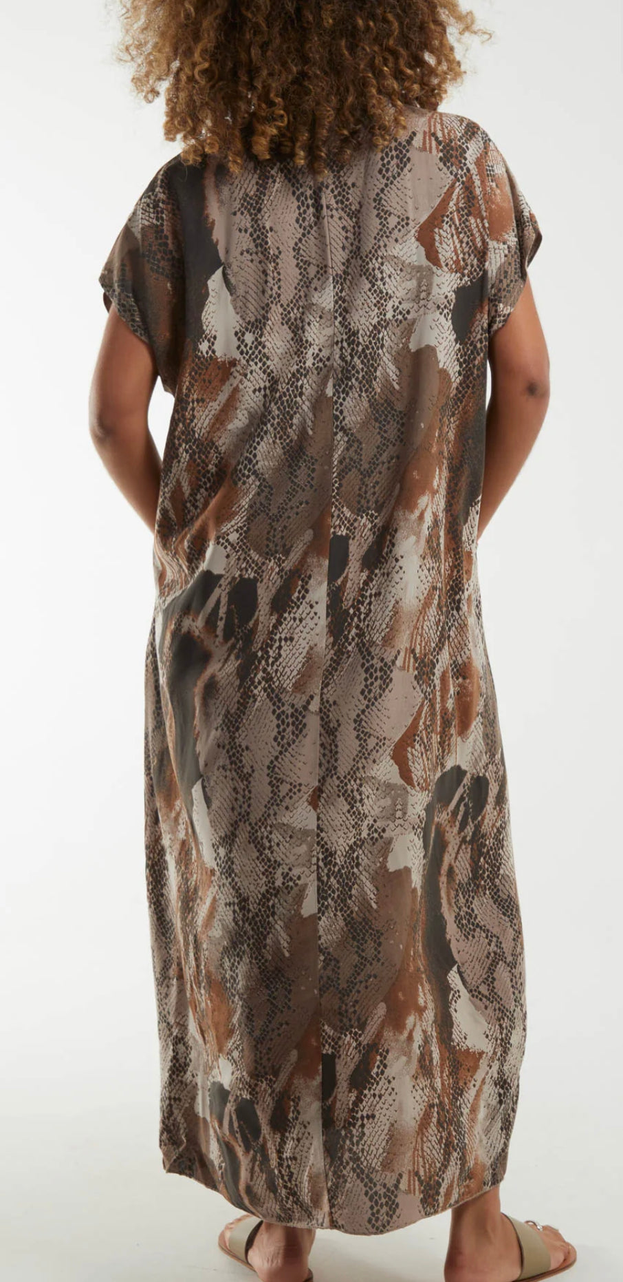 Snake print maxi dress