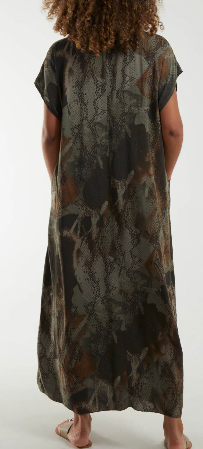 Snake print maxi dress