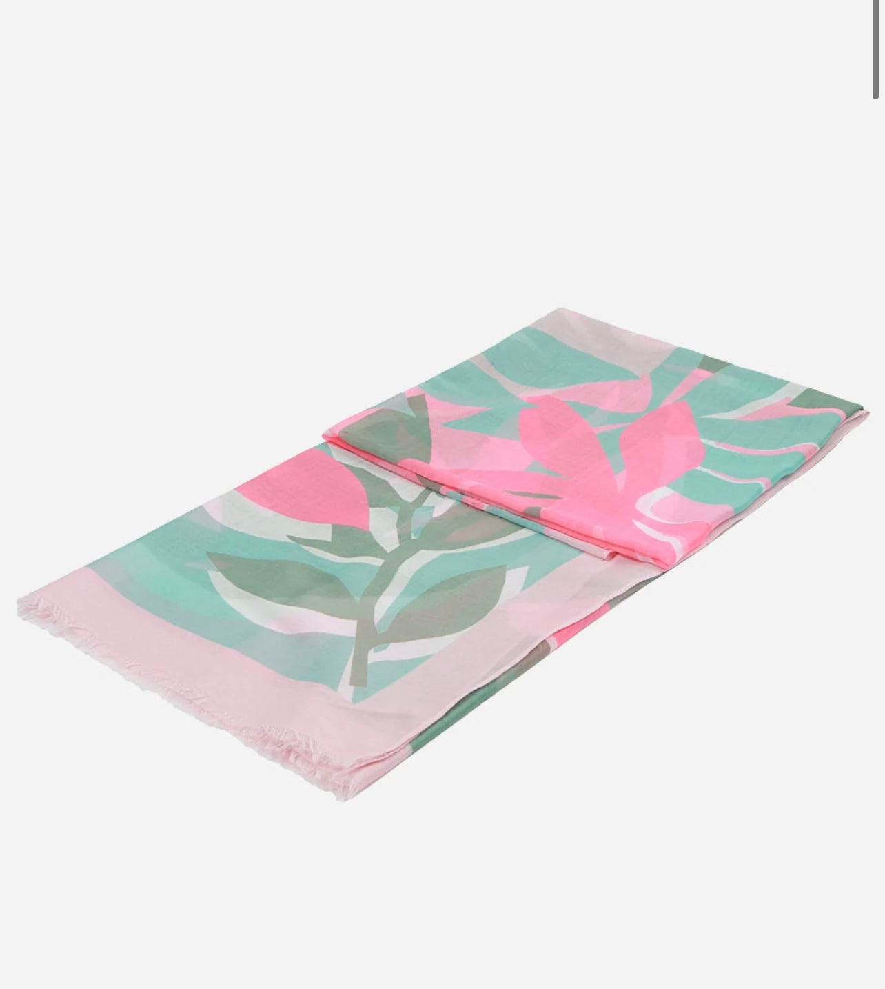 Dusky pink tropical leaf scarf