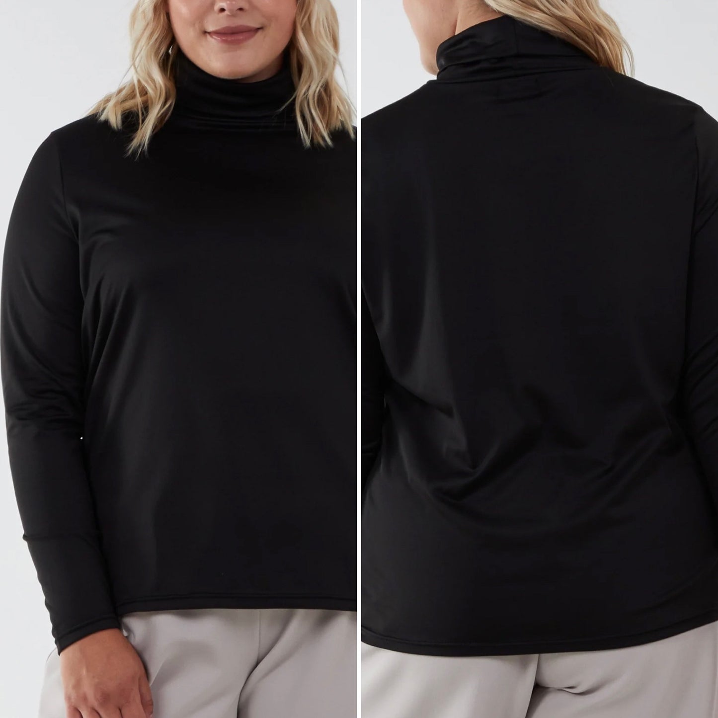 Fleece lined roll neck jumper