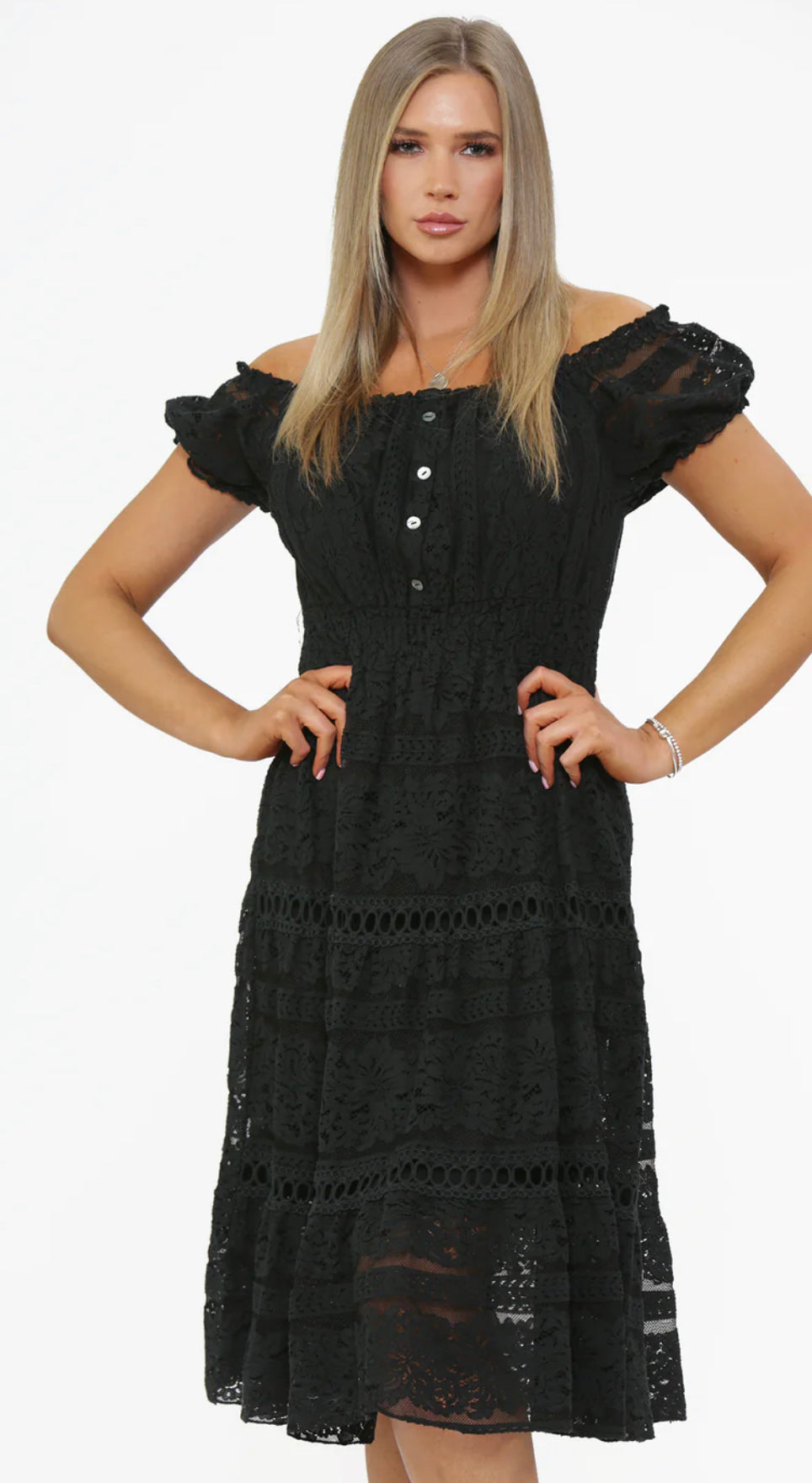 Lace detail dress