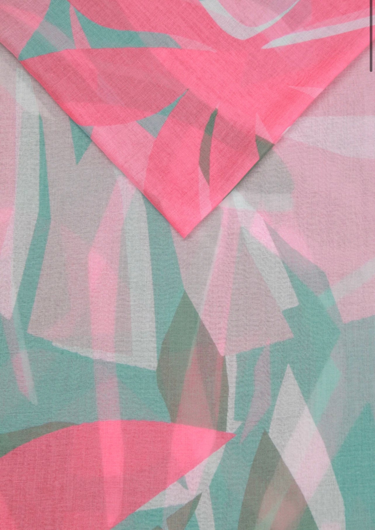 Dusky pink tropical leaf scarf