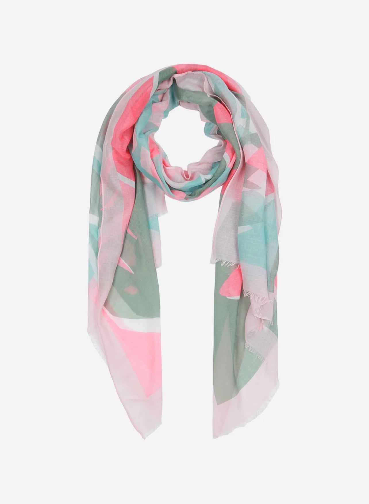 Dusky pink tropical leaf scarf