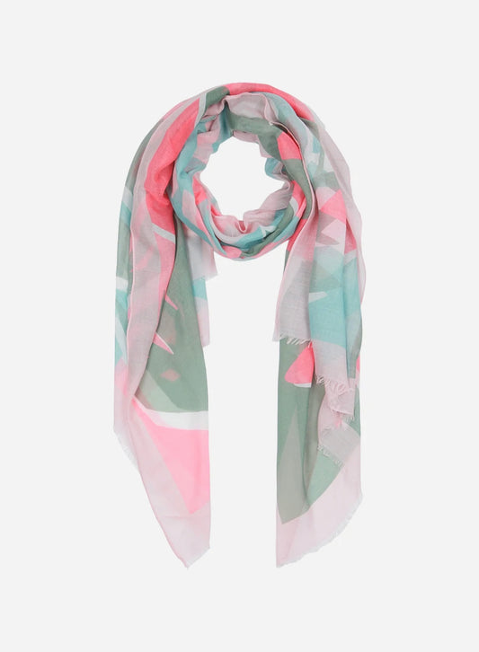 Dusky pink tropical leaf scarf