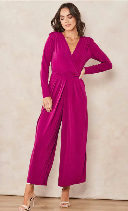 Wrap culotte jumpsuit